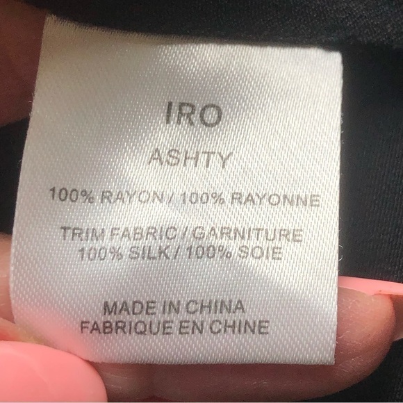 IRO Ashty Mesh Open Ladder Arm Blouse Black Small - Picture 11 of 14